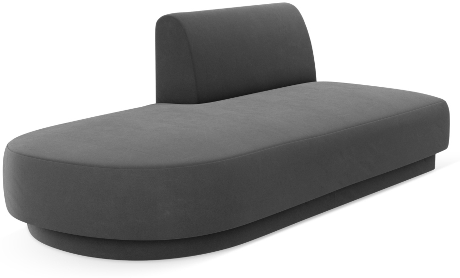 Micadoni 2-Sitzer Sitzmodul offen Miley Links Samtstoff Bluvel Grau Bild 1