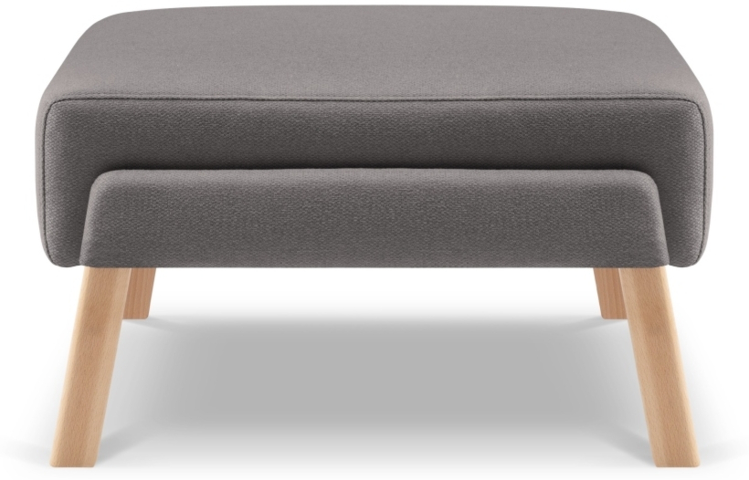 Micadoni Hocker Salto 1-Sitzer Strukturierter Stoff Grau Bild 1