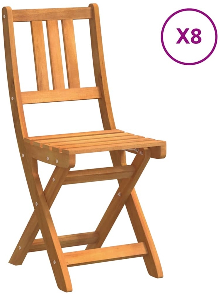 vidaXL Gartenstuhl 8 pcs Braun 36 x 46 x 86cm Massivholz Akazie 3324842 Bild 1