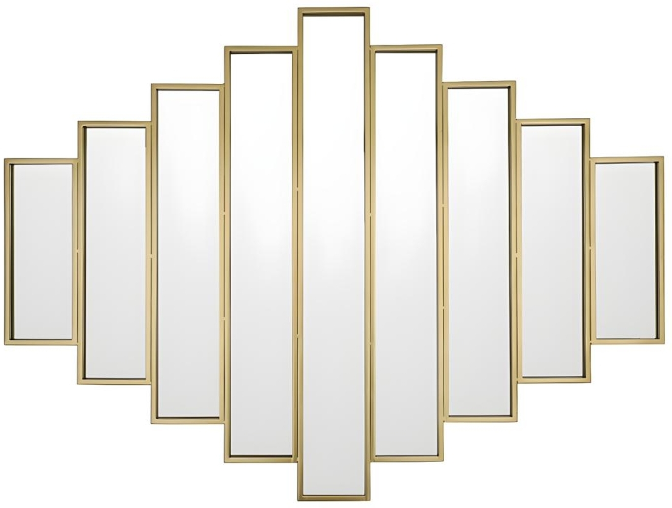 Spiegel symmetrisch Art Déco GALICE - Metall - B90 x H120 - Goldfarben Bild 1