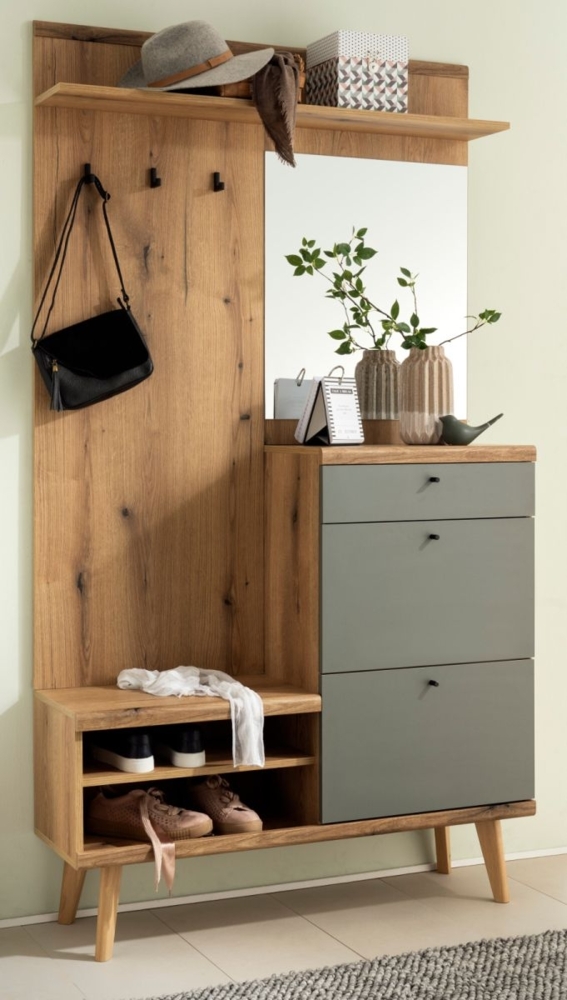 Garderobe Juna in Eiche Evoke und Salbei 110 cm Bild 1