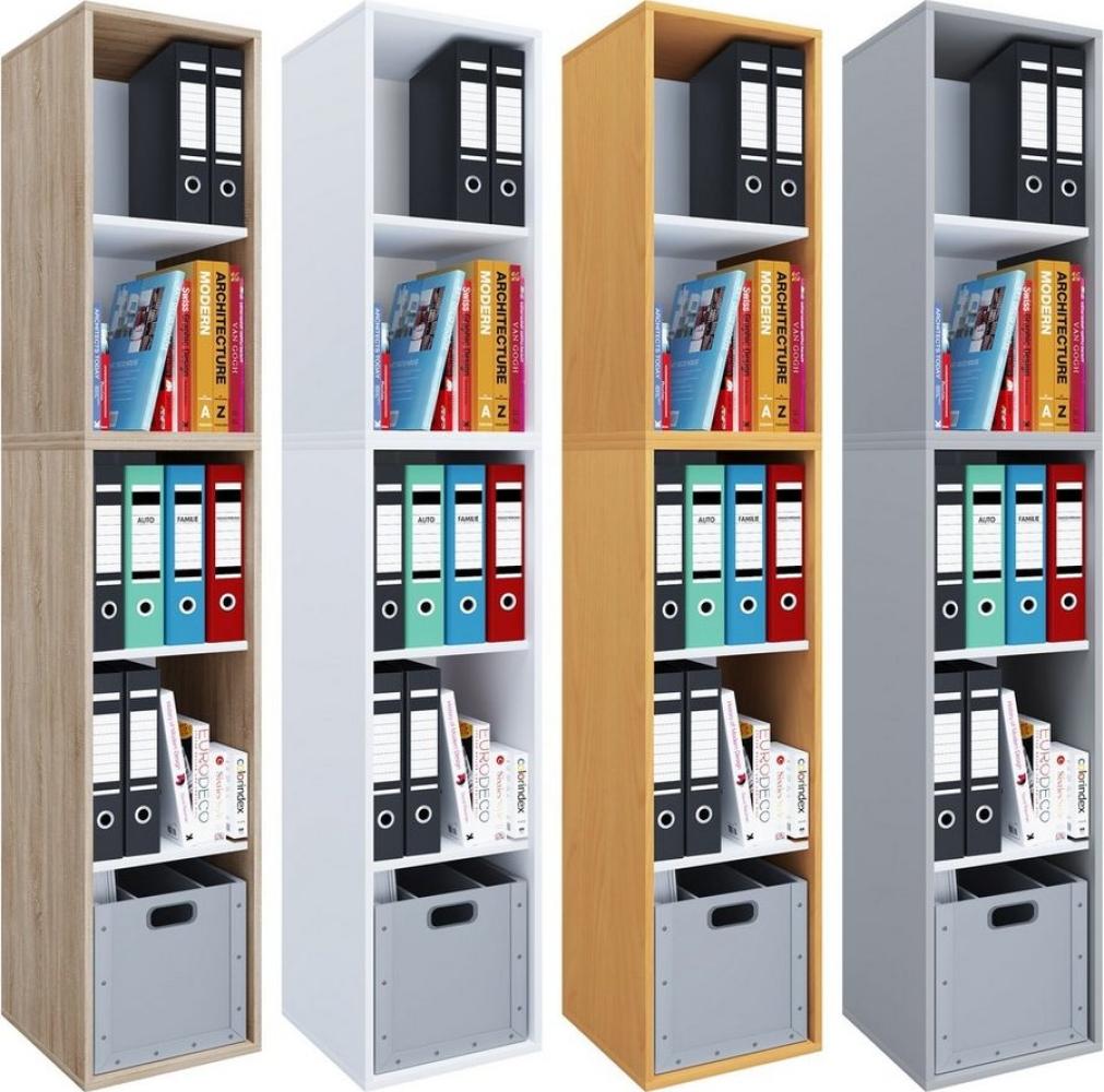 VCM Aktenregal Holz Büro Regal Bücher Ordner Aktenregal Lona l 5f, 1-tlg. Bild 1