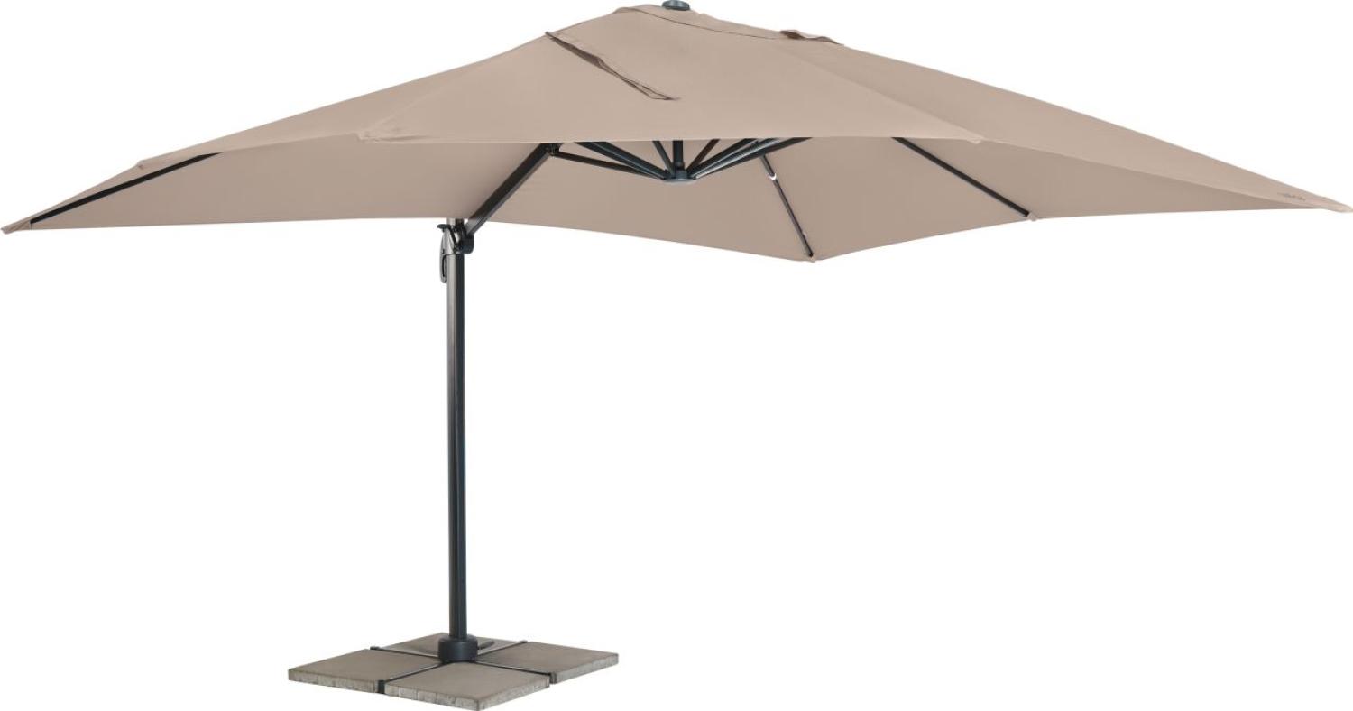 Primaster Ampelschirm Messina taupe 300 x 400 cm Sonnenschirm Gartenschirm Bild 1