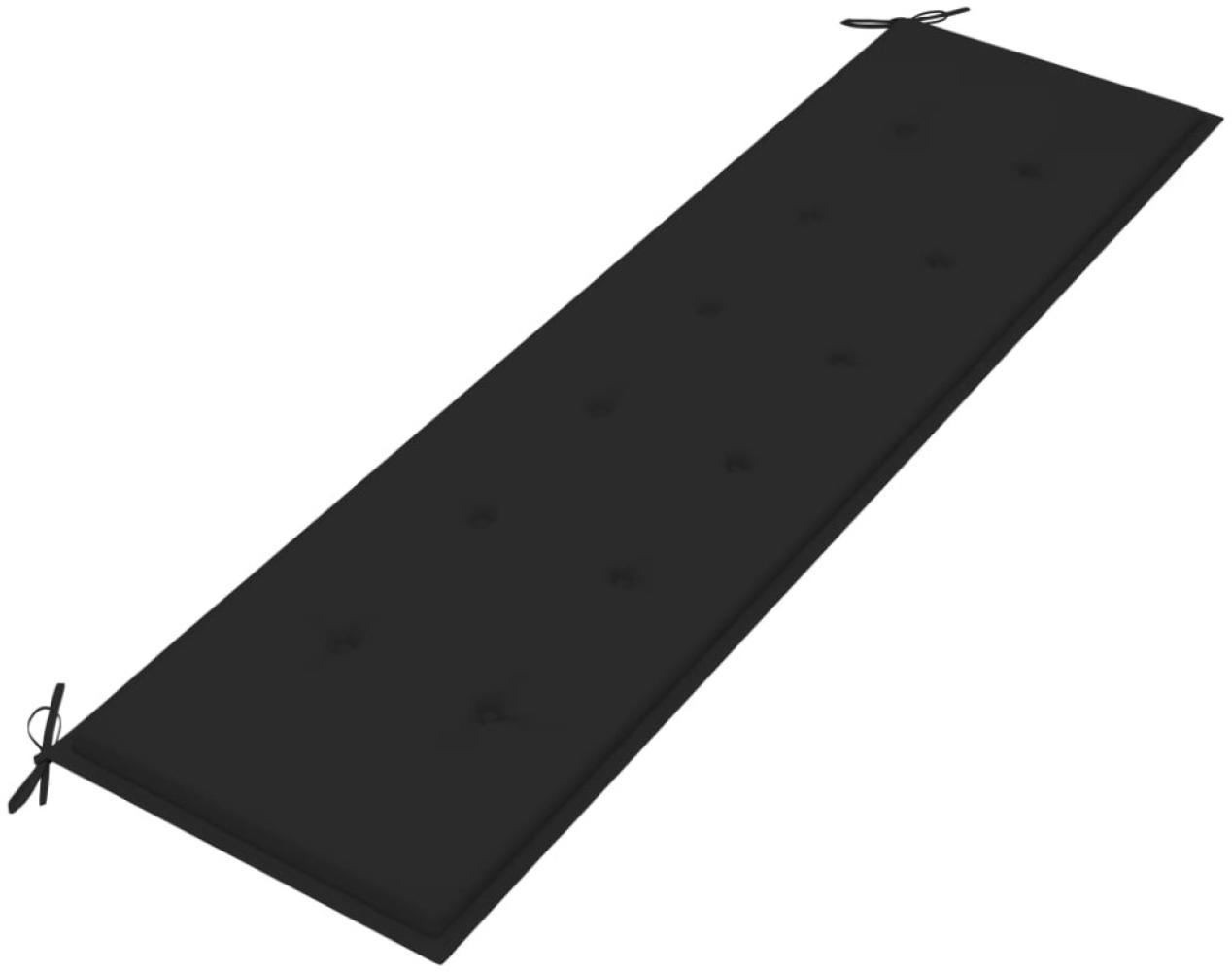 vidaXL Gartenbank-Auflage Schwarz 180x50x3 cm Oxford-Gewebe Bild 1