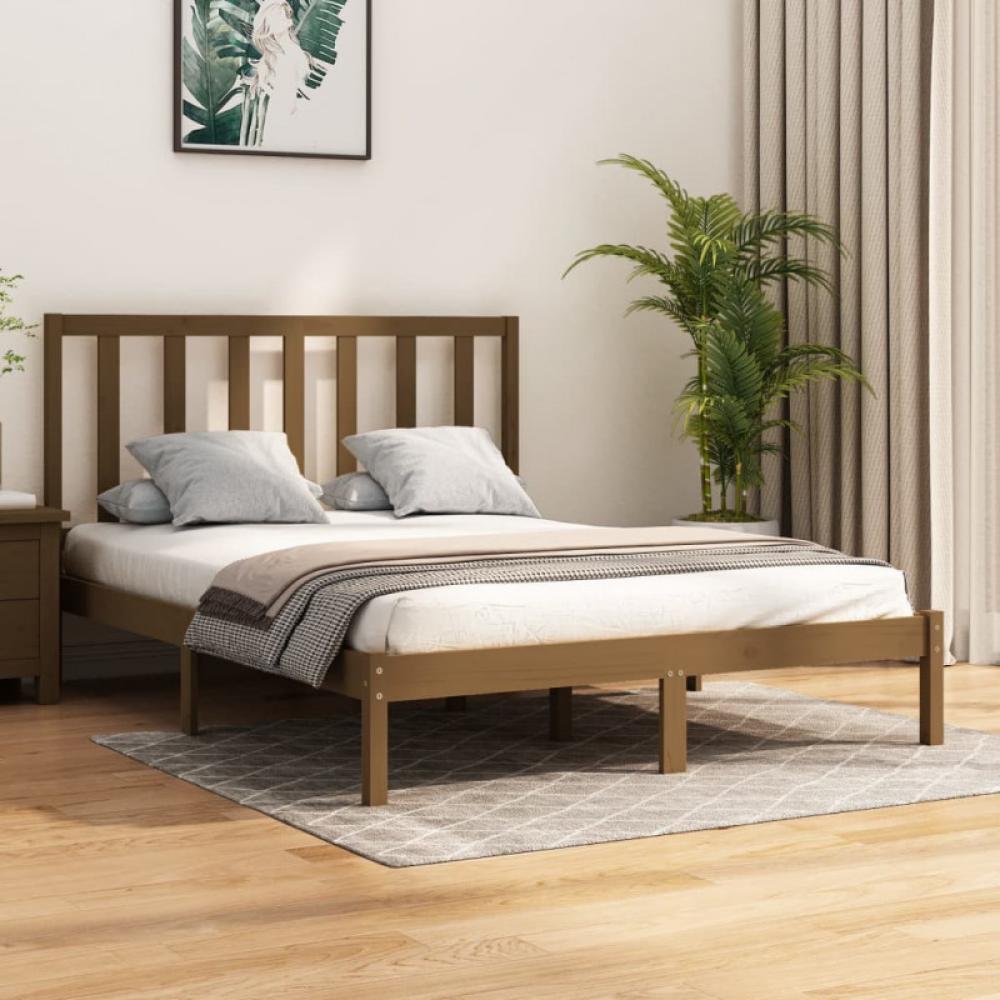 Massivholzbett Honigbraun Kiefer 150x200 cm 5FT King Size [3105168] Bild 1