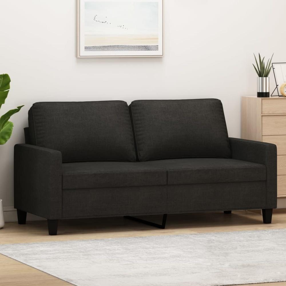 vidaXL 2-Sitzer-Sofa Schwarz 140 cm Stoff 359167 Bild 1