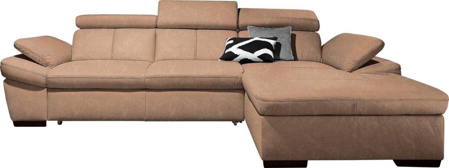 exxpo - sofa fashion Ecksofa Salerno, klassisch modernes Funktionssofa, hoher Sitzkomfort, L-Form, inkl. Kopf- und Armteilverstellung, wahlweise mit Bettfunktion Bild 1