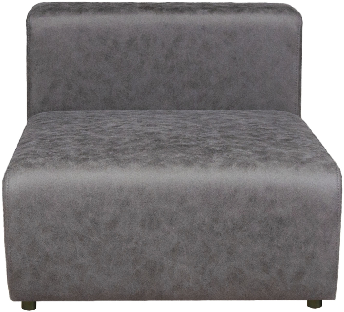 Sofa-Modul Suldal Sitzelement Wildlederimitat Schwarz [en. casa] Bild 1