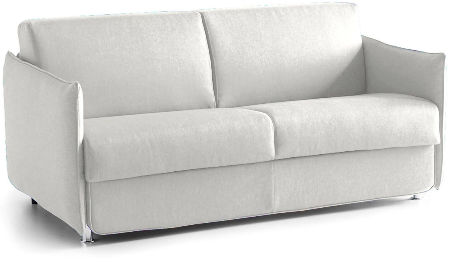 Dmora 2-Sitzer Schlafsofa Follina, Schlafsofa fürs Wohnzimmer, gepolstert, abnehmbar, 100 % Made in Italy-Qualität, 160x95 h90 cm, Hellgrau Bild 1