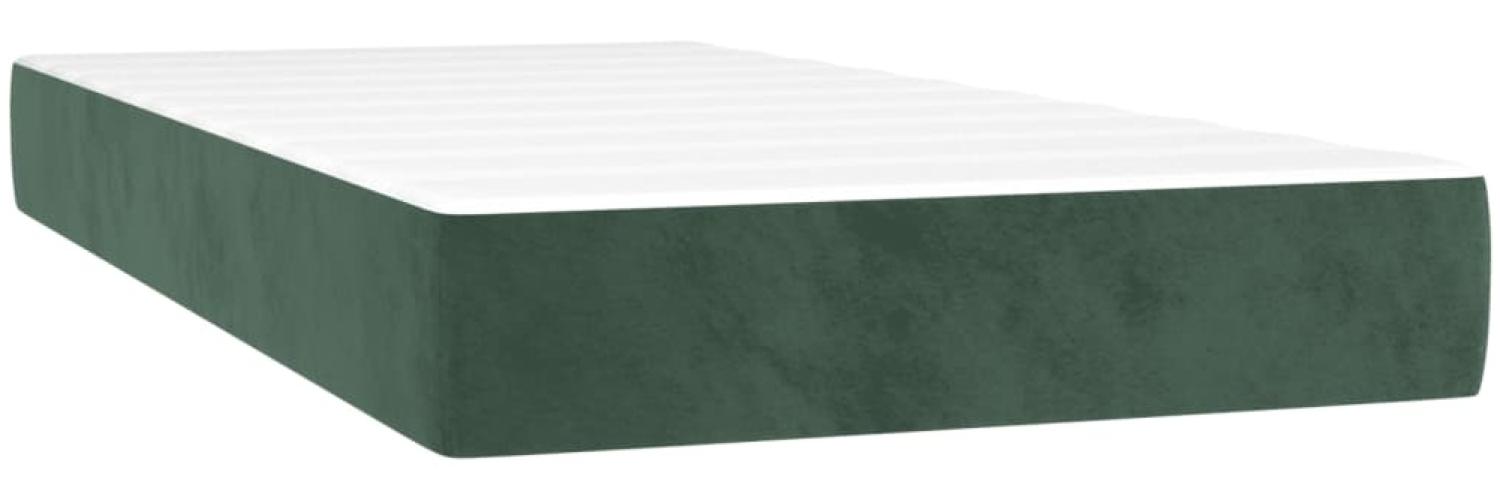 vidaXL Taschenfederkernmatratze Dunkelgrün 90x210x20 cm Samt 4016567 Bild 1