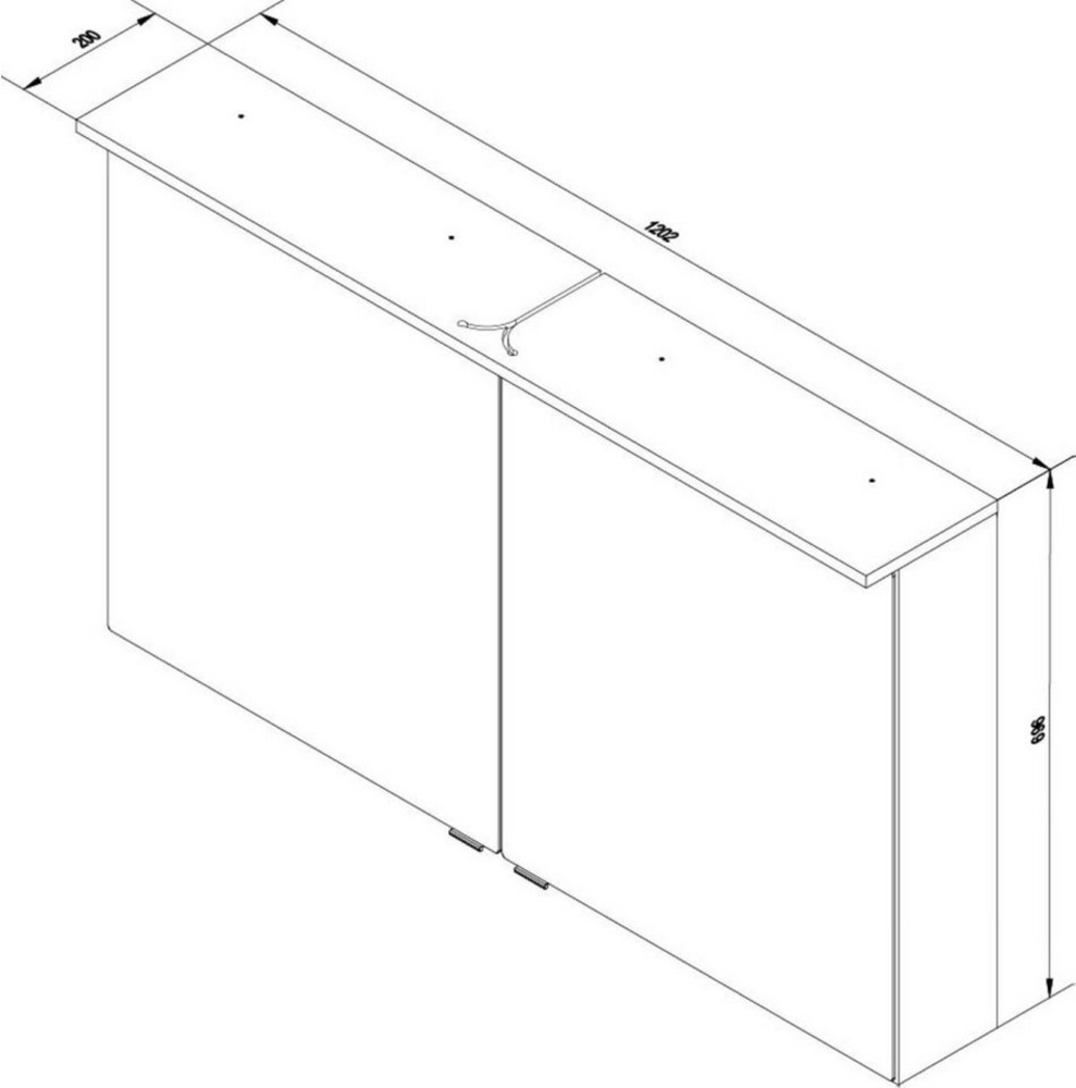 Fackelmann OXFORD LED Spiegelschrank 120 cm breit, Weiß Bild 1