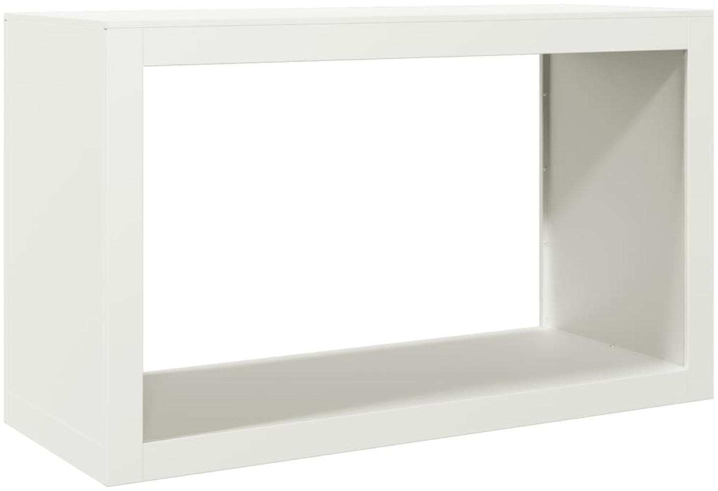 vidaXL Brennholzregal Weiß 100x40x60 cm Stahl 850983 Bild 1