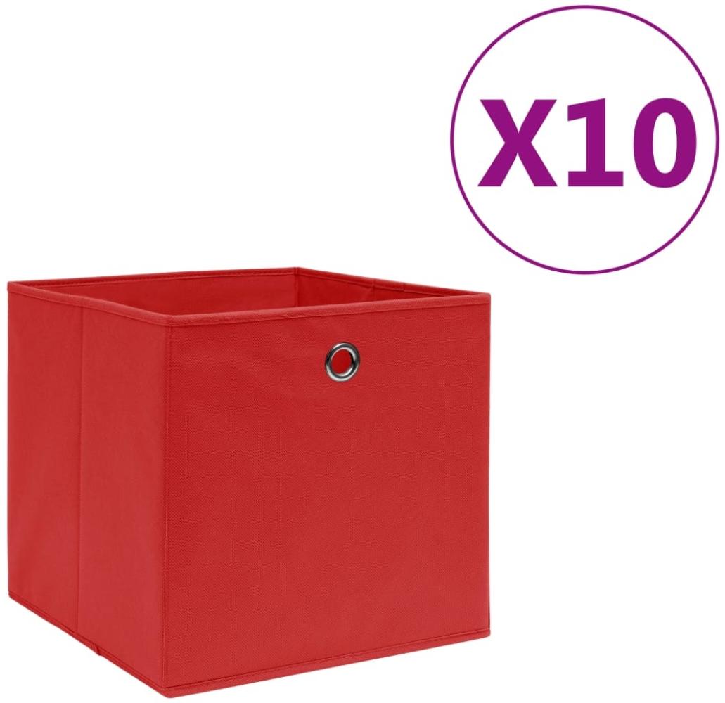 vidaXL Aufbewahrungsboxen 10 Stk. Vliesstoff 28x28x28 cm Rot 325221 Bild 1