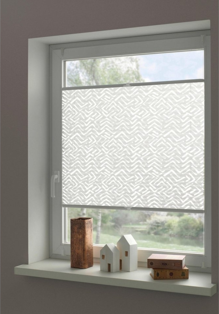 Gardinia Plissee weiß Lissy Pigment Bild 1