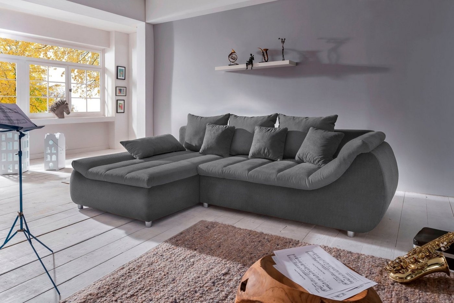 INOSIGN Ecksofa Imola L-Form, wahlweise mit Bettfunktion Bild 1