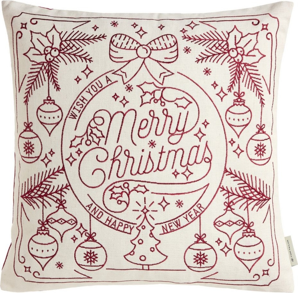 TOM TAILOR HOME Dekokissen Christmas, bestickt Bild 1