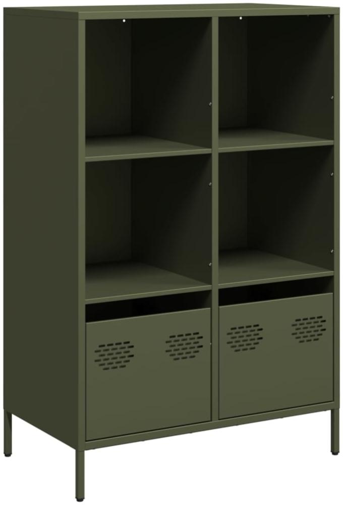 vidaXL Highboard Olivgrün 68x39x103,5 cm Stahl 851386 Bild 1