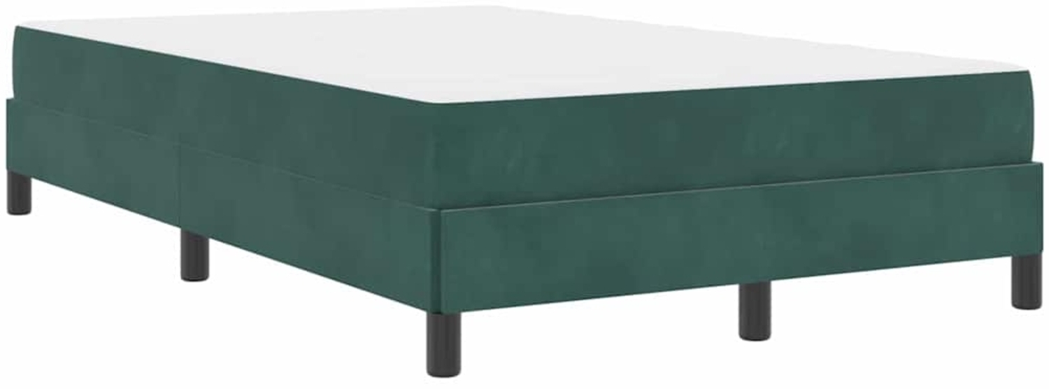 vidaXL Boxspringbett mit Matratze Dunkelgrün 120 x 200 cm Stoff 3398686 Bild 1