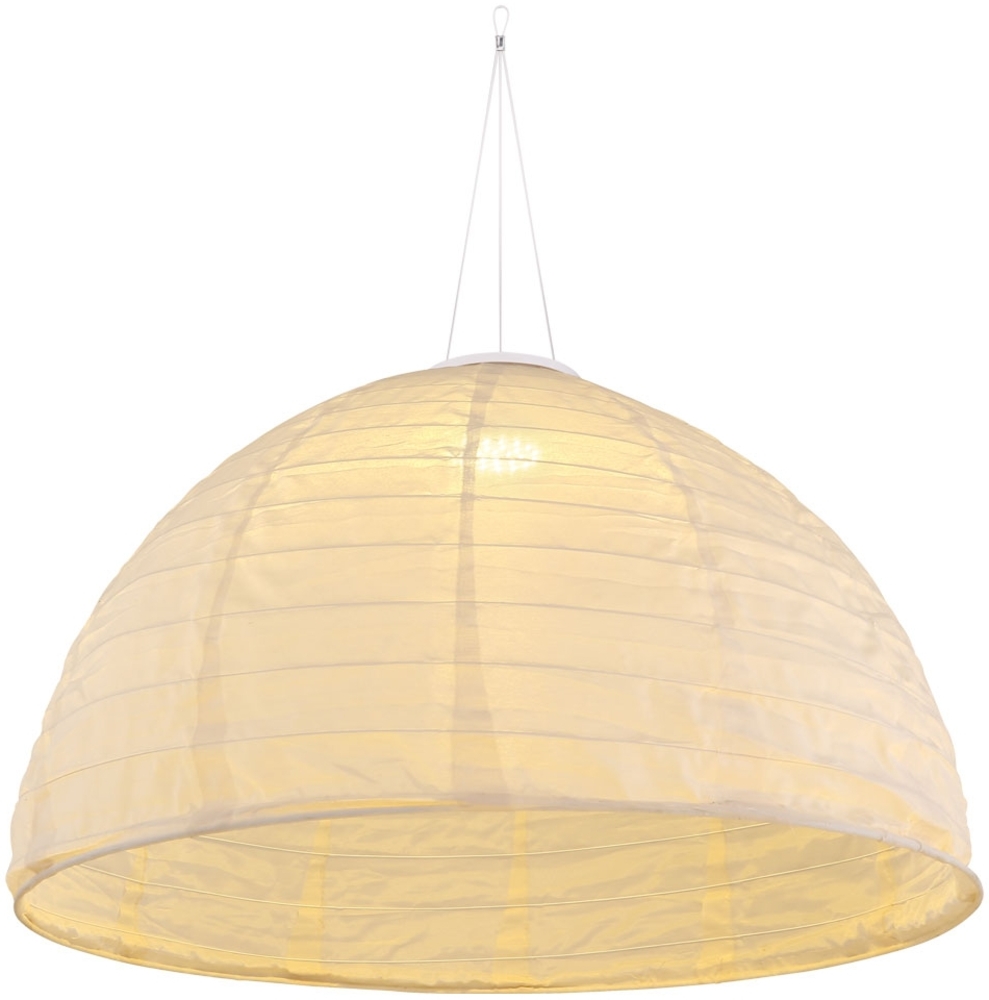 LED Solar Hängelampe, Leinen weiß, 30 cm Bild 1