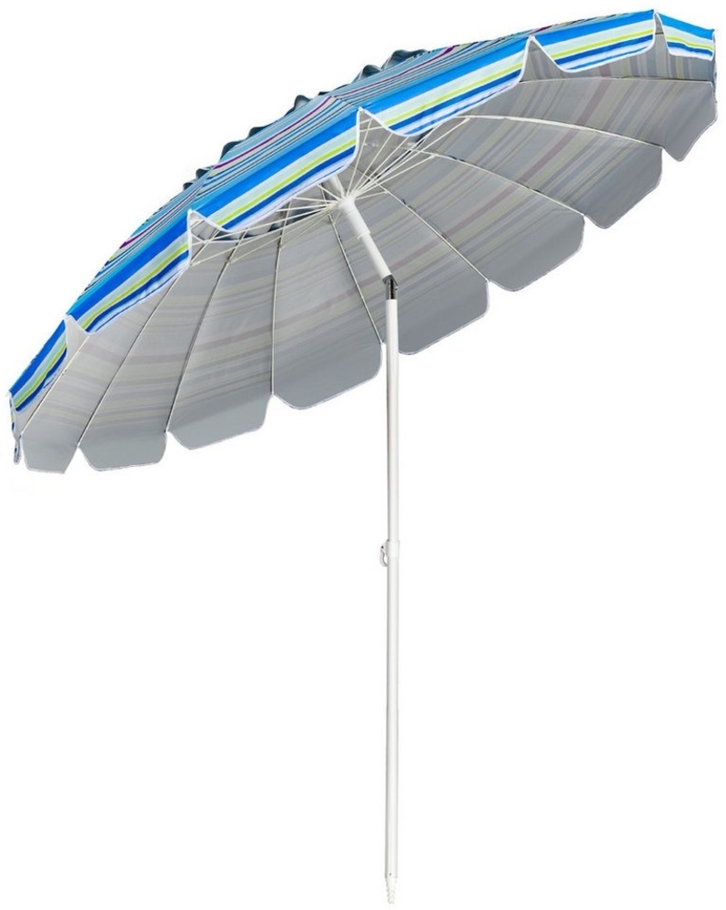 COSTWAY Sonnenschirm, LxB: 250,00x250,00 cm, Strandschirm mit Verankerung Bild 1