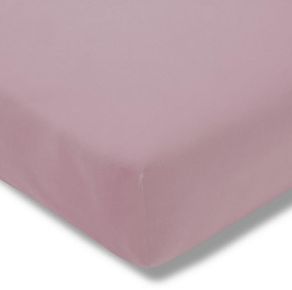 ESTELLA Spannbetttuch Zwirnjersey | Orchidee | 100x200 cm | passend für Matratzen 90-120 cm (Breite) x 200-220 cm (Länge) | trocknerfest und bügelfrei | 97% Baumwolle 3% Elastan Bild 1