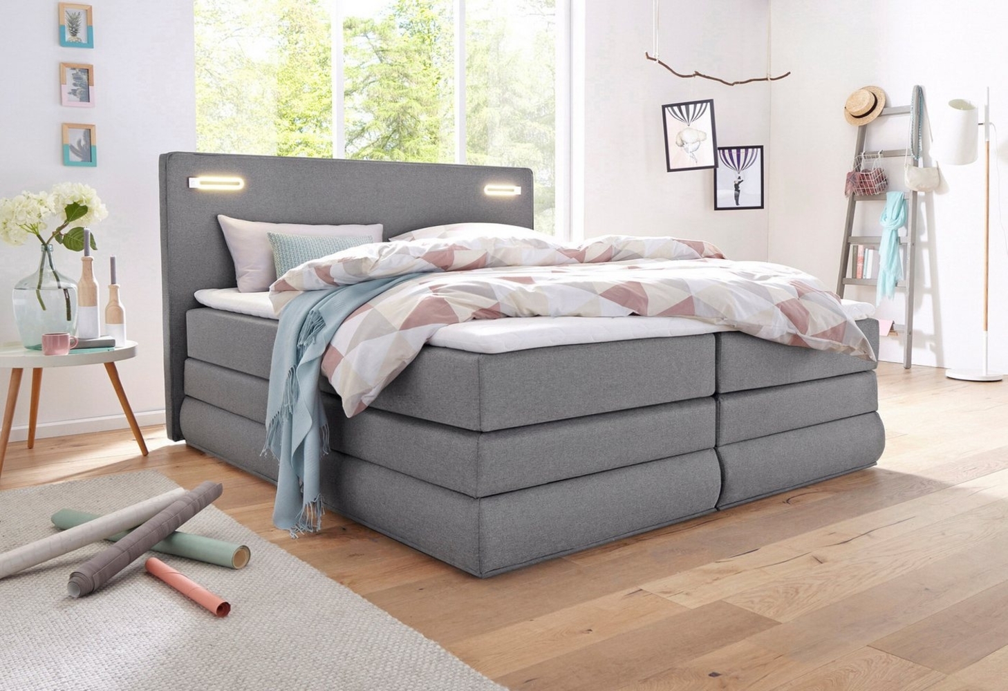 COLLECTION AB Boxspringbett Ninoni, inkl. Bettkasten, Topper und wahlweise mit LED-Beleuchtung Bild 1