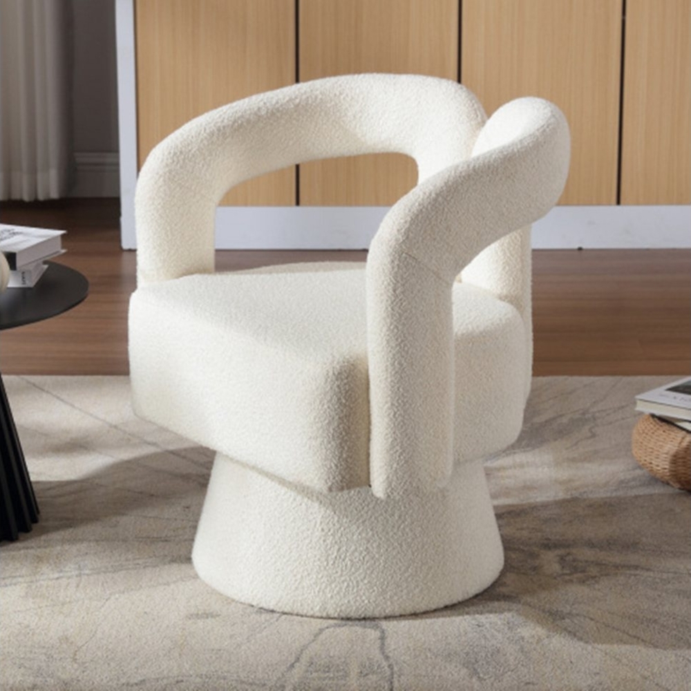 XDeer Sessel Sessel 360 Grad drehbare Akzentstühle, runde Sessel mit breiter, breiter Polsterung, Stoffsessel für Wohnzimmer, Schlafzimmer Bild 1