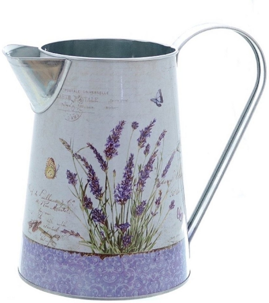 Linoows Pflanzkübel Pflanzenkrug Lavendel, Garten Krug, Pflanztopf, Blumentopf (Set), Renaissance Kratervase aus Gusseisen Bild 1