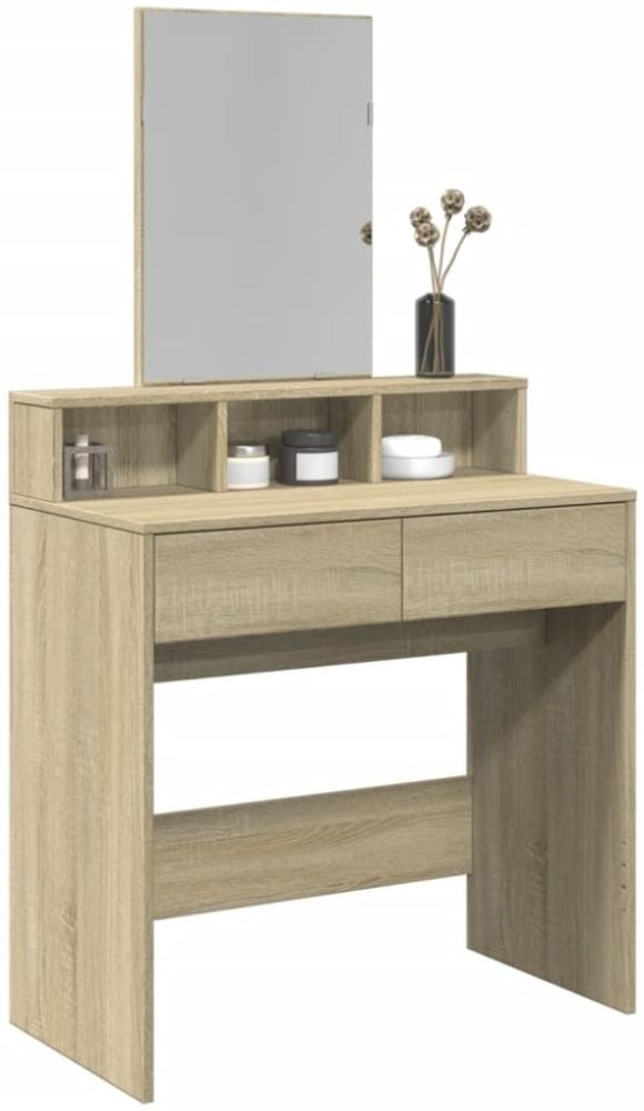 vidaXL Schminktisch mit Spiegel Sonoma-Eiche 80x41x144,5 cm 848173 Bild 1