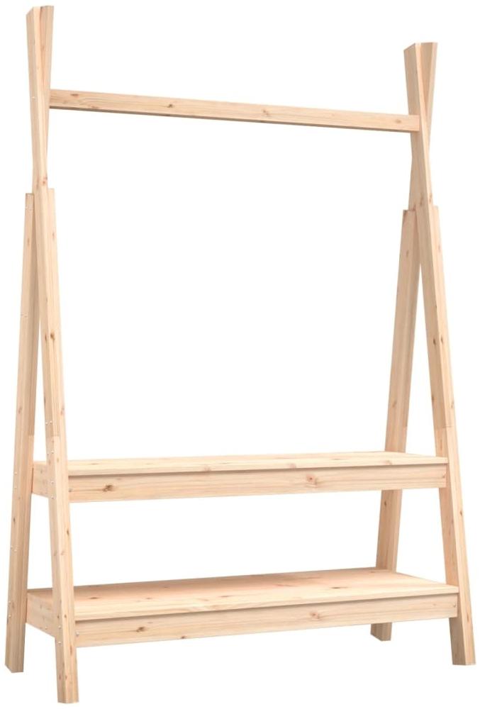 vidaXL Kleiderständer 100x45,5x150 cm Massivholz Kiefer 824988 Bild 1