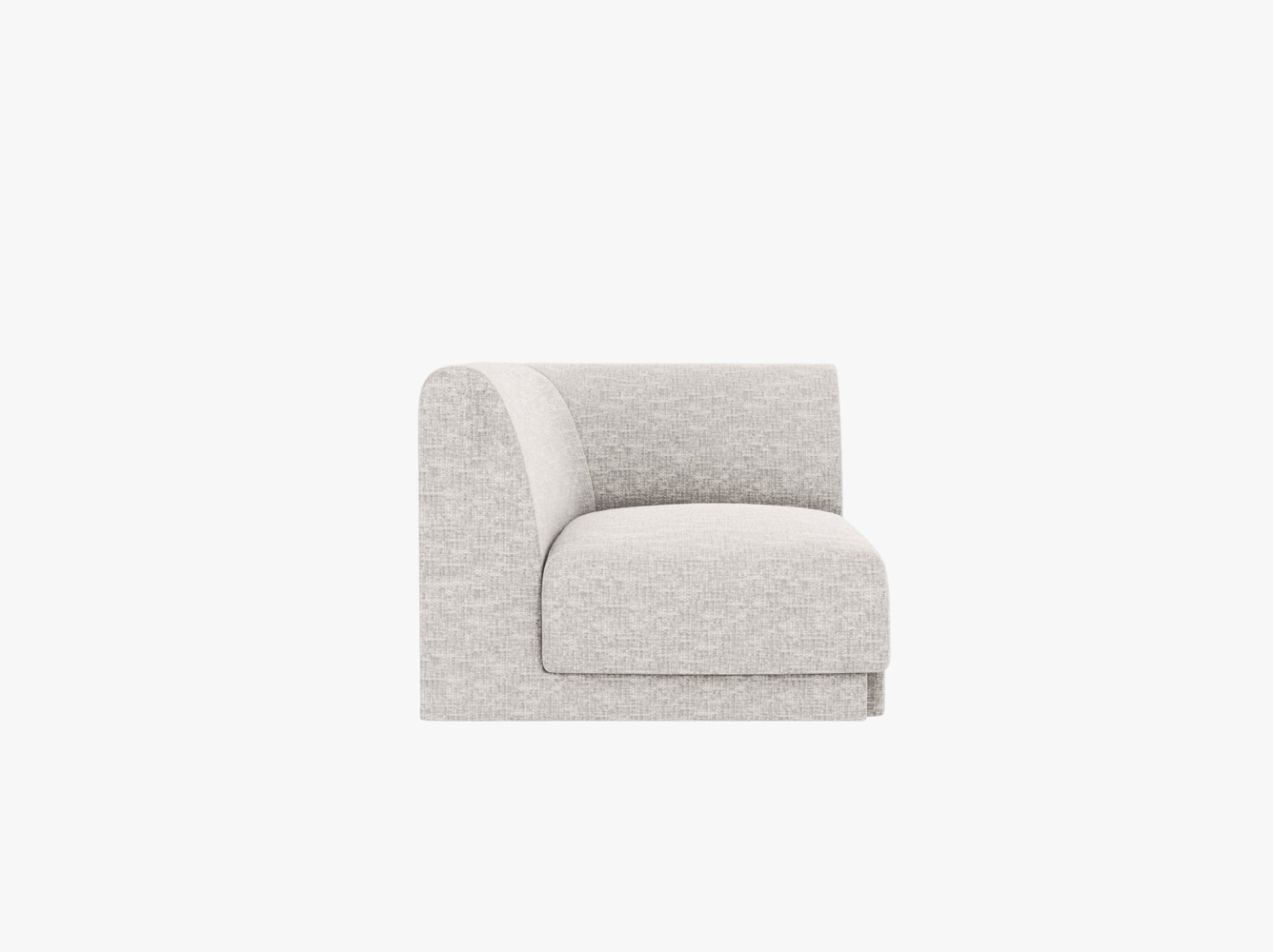 Micadoni Modul Ecke Miley Chenille Hellgrau Bild 1