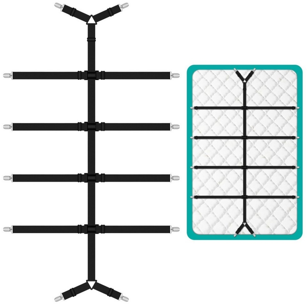 Coonoor Spannbettlaken Verstellbarer Bettlaken-Spanner, Spannhilfe für Bettlaken, (1 Stück), Matratzen-Spanner mit Metallklammer für Bettlaken, Matratze oder Sofa Bild 1