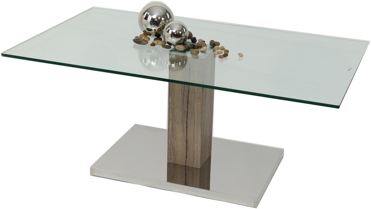 Couchtisch >4/127-29< in Klarglas, Glas - 110x44x65cm (BxHxT) Bild 1