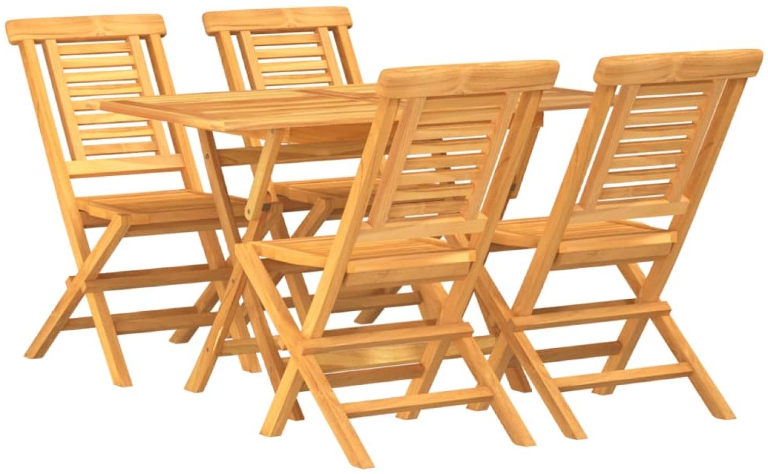 vidaXL 5-tlg. Garten-Essgruppe Massivholz Teak 3154999 Bild 1