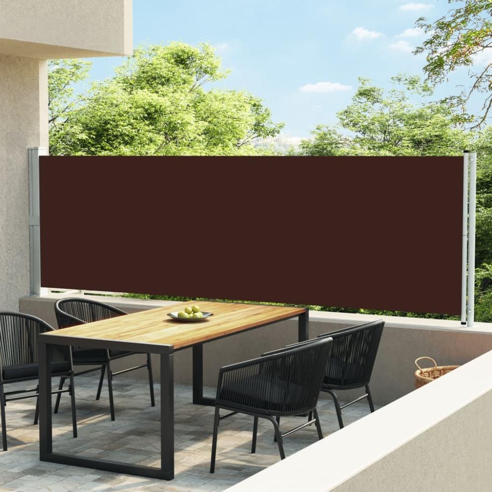 vidaXL Ausziehbare Seitenmarkise 140x600 cm Braun 313374 Bild 1