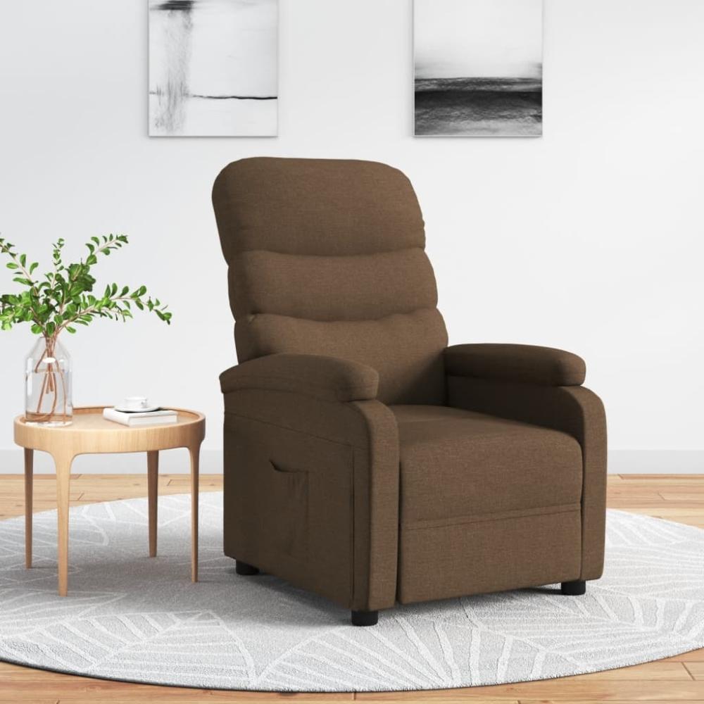 vidaXL Relaxsessel Braun Stoff 344894 Bild 1