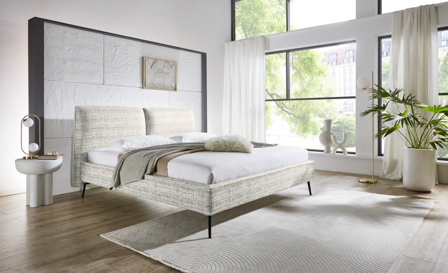 Meise Möbel Polsterbett Infinity, 160x200 cm, fog Bild 1