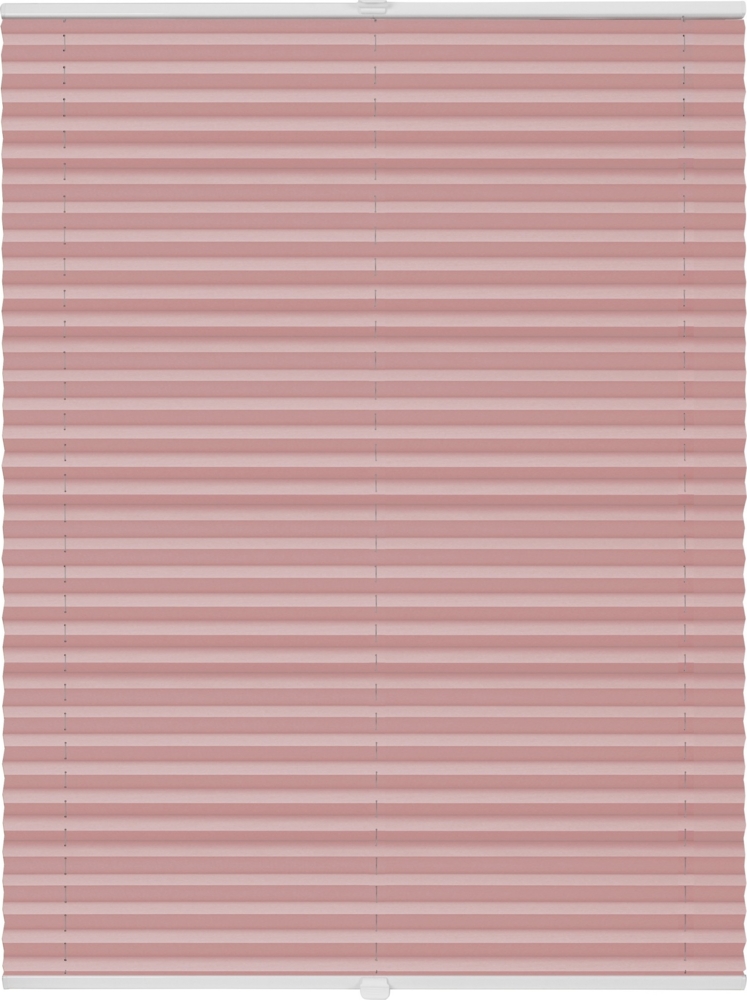 ondeco Plissee nach Maß für alle Fenster innen Montage in Glasleiste mit Spannschuh Sonnenschutz Rollo Sichtschutz Blickdicht - Rosa - B): 30-40 cm, H): 101-150 cm Bild 1