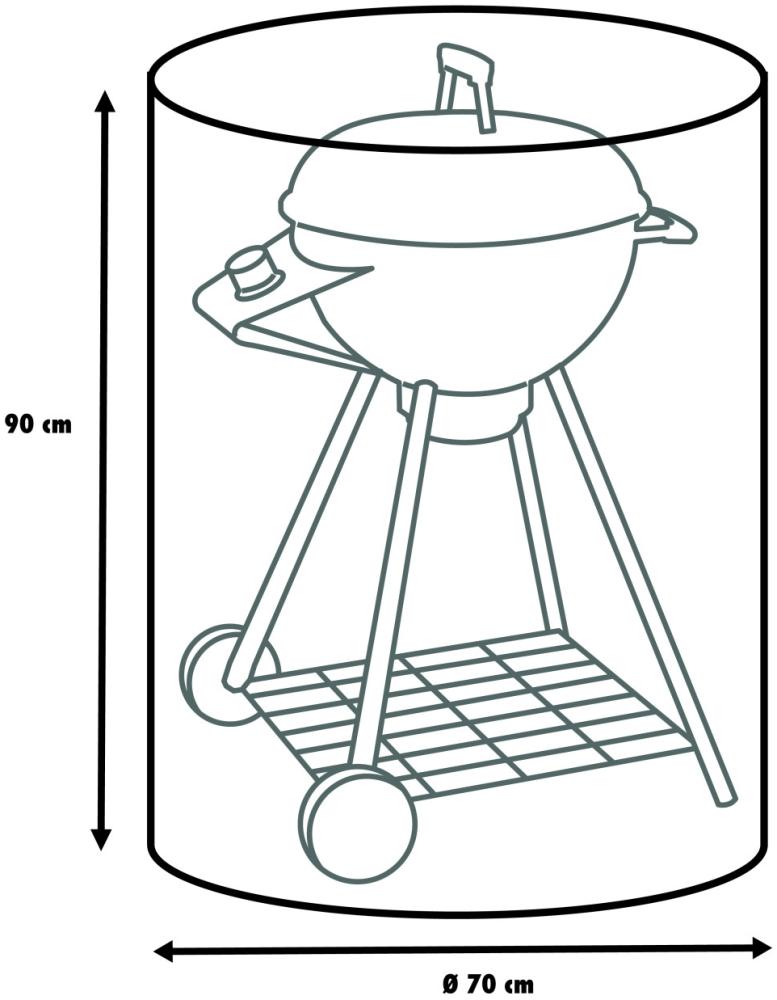 Primaster Schutzhülle 70x90 cm für Kugelgrills und Water Smoker Grillabdeckung Bild 1