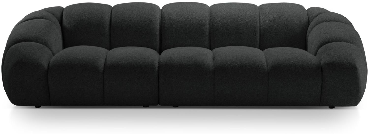 Micadoni Sofa Diana 4-Sitzer Strukturierter Samtstoff Anthrazit Bild 1