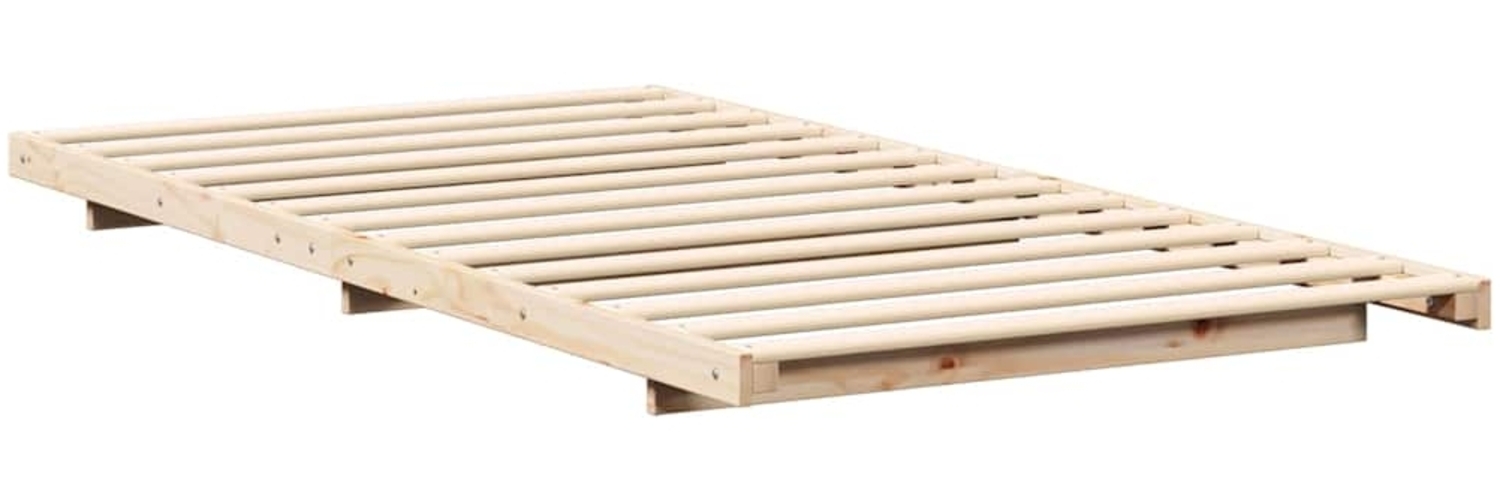 vidaXL Bodenbettgestell Braun 75 x 190 cm Massivholz Kiefer 873097 Bild 1
