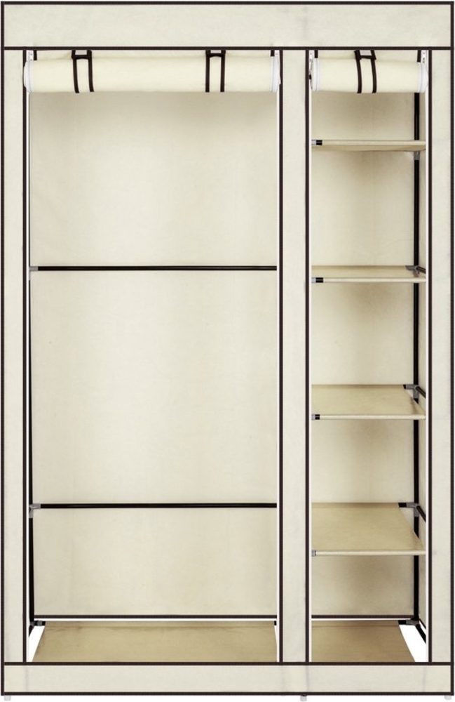 VINGLI Stoffschrank Kleiderschrank Stoff, 110 x 45 x 170 cm, Faltbar Stoffschrank mit Kleiderstange Bild 1