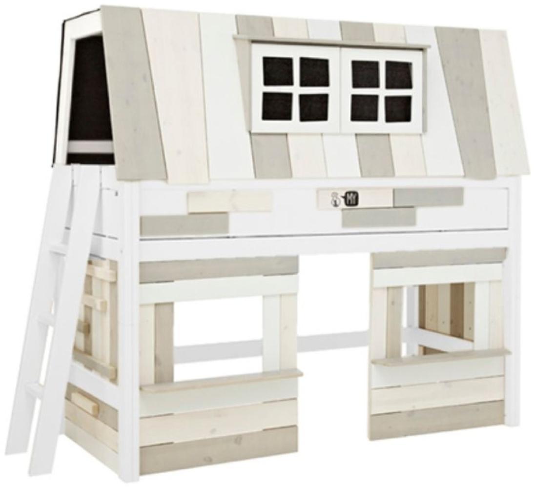 LIFETIME Kidsrooms Halbhochbett Hangout Luxe, weiß lackiert Weiß Bild 1