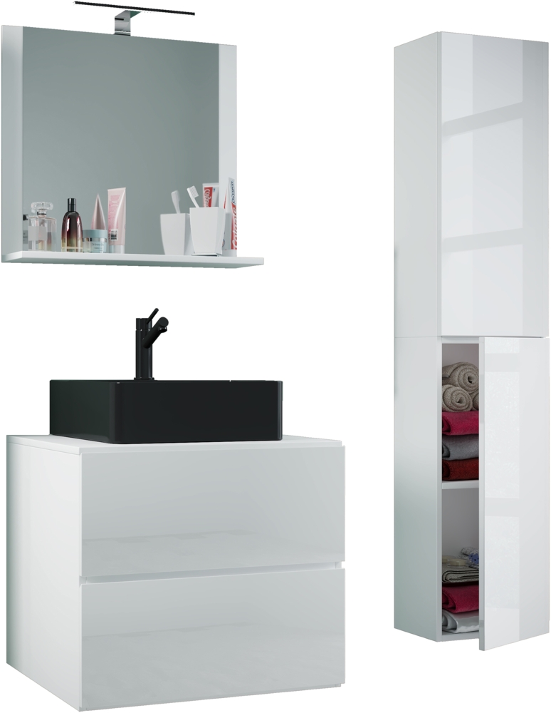 VCM Badmöbel Waschtisch Lendas 919551 Weiß H. 150 x B. 93 x T. 52 cm Bild 1