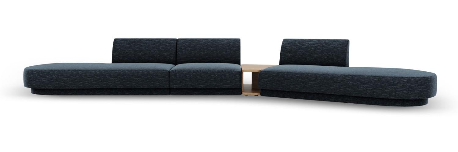 Micadoni Modulares Sofa Miley 5-Sitzer ohne Armlehnen Rechts Chenille Königsblau Bild 1