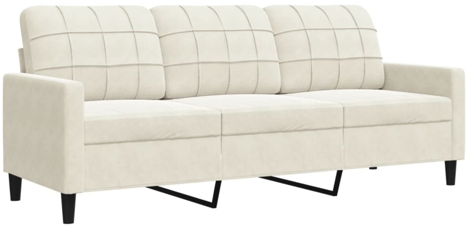 vidaXL 3-Sitzer-Sofa Creme 180 cm Samt 4007642 Bild 1