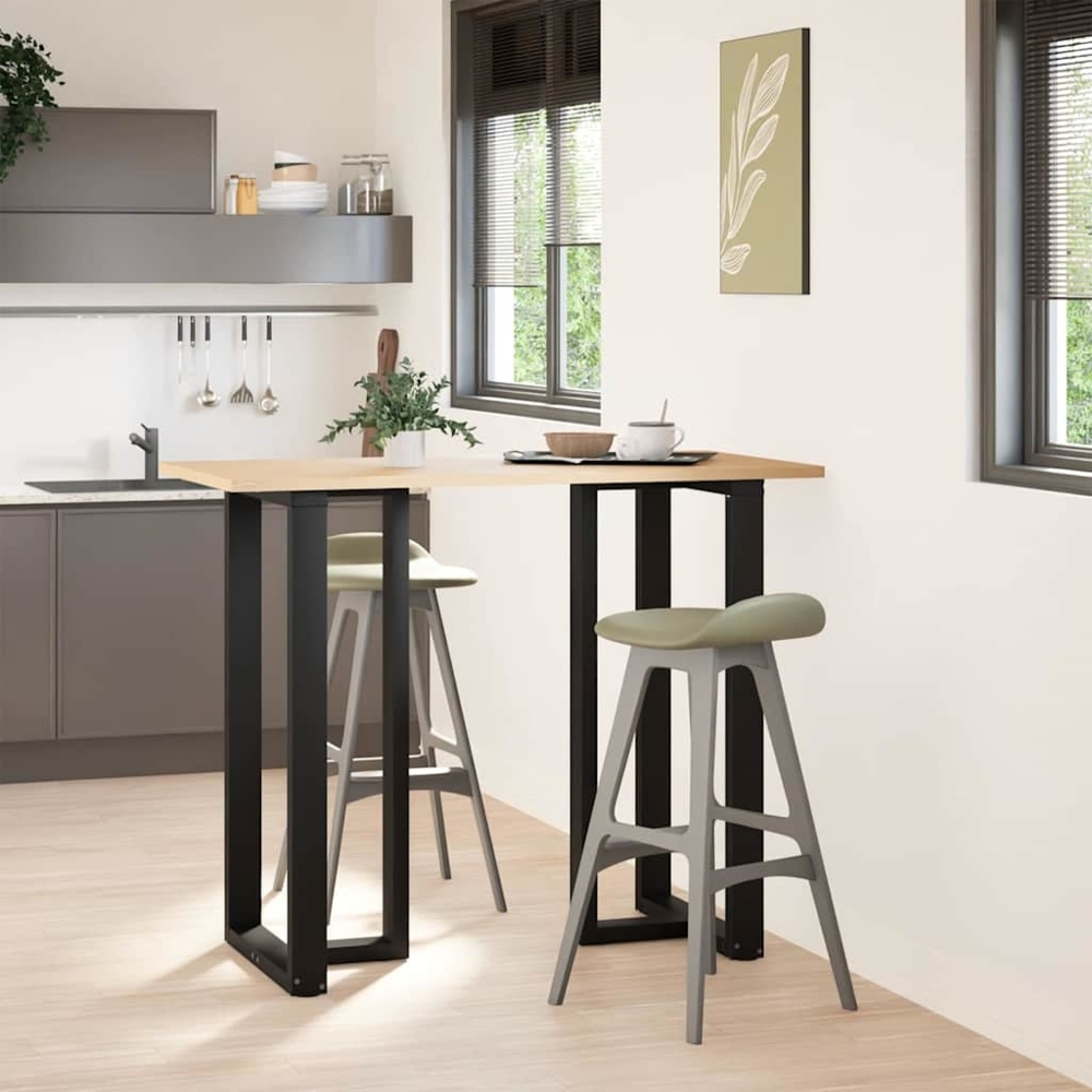 vidaXL Bartischbeine T-Form 2 Stk. Schwarz 60x35x(110-111) cm Stahl 4013104 Bild 1