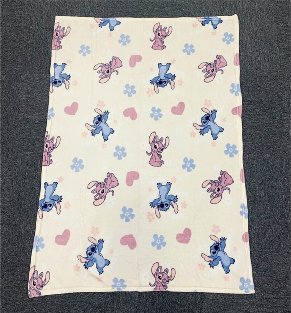 Lilo & Stitch Kuscheldecken-Set 110x150 cm Flauschige Decke & warme Mütze Bild 1