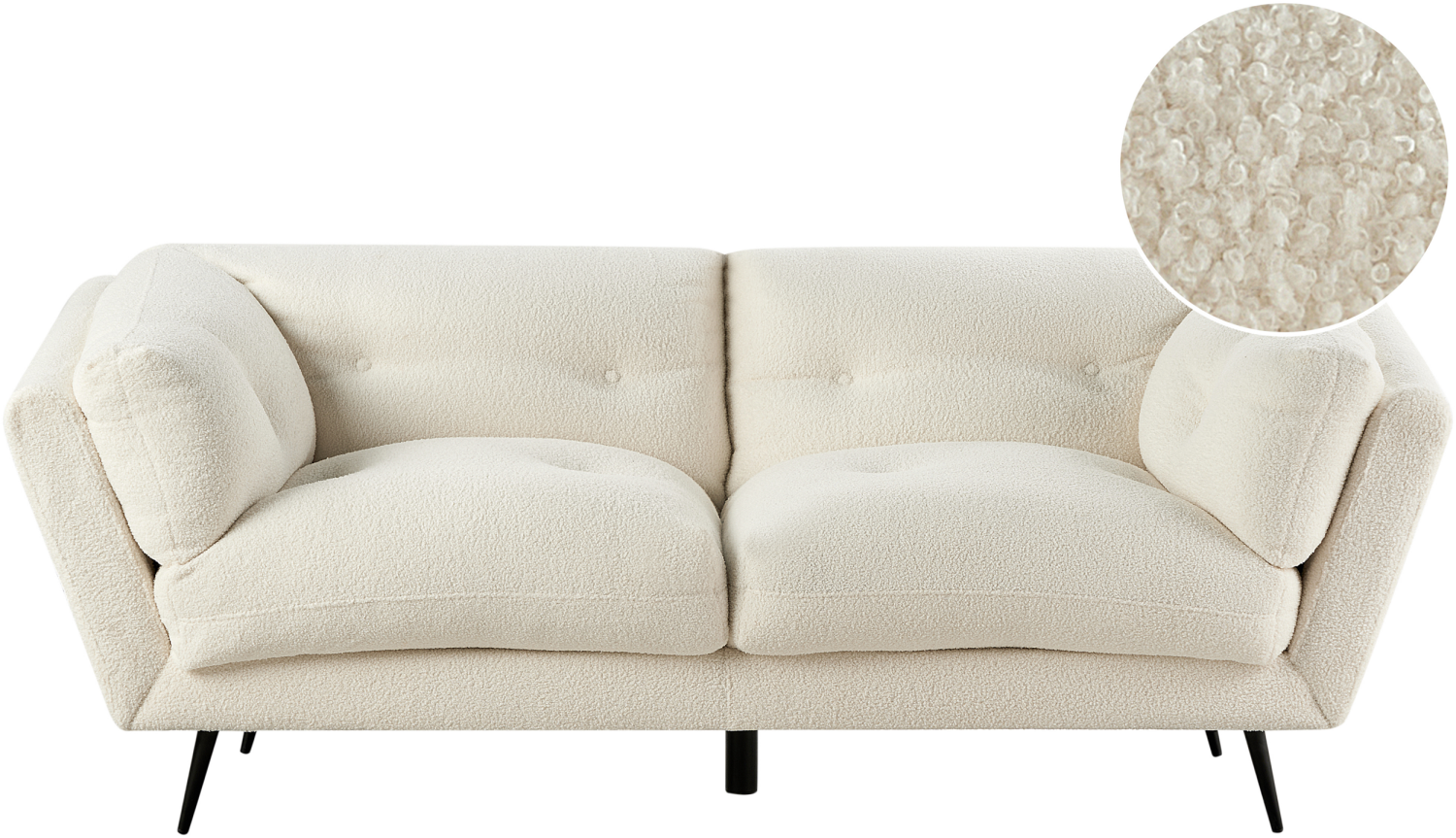 3-Sitzer Sofa Bouclé weiß LENVIK Bild 1