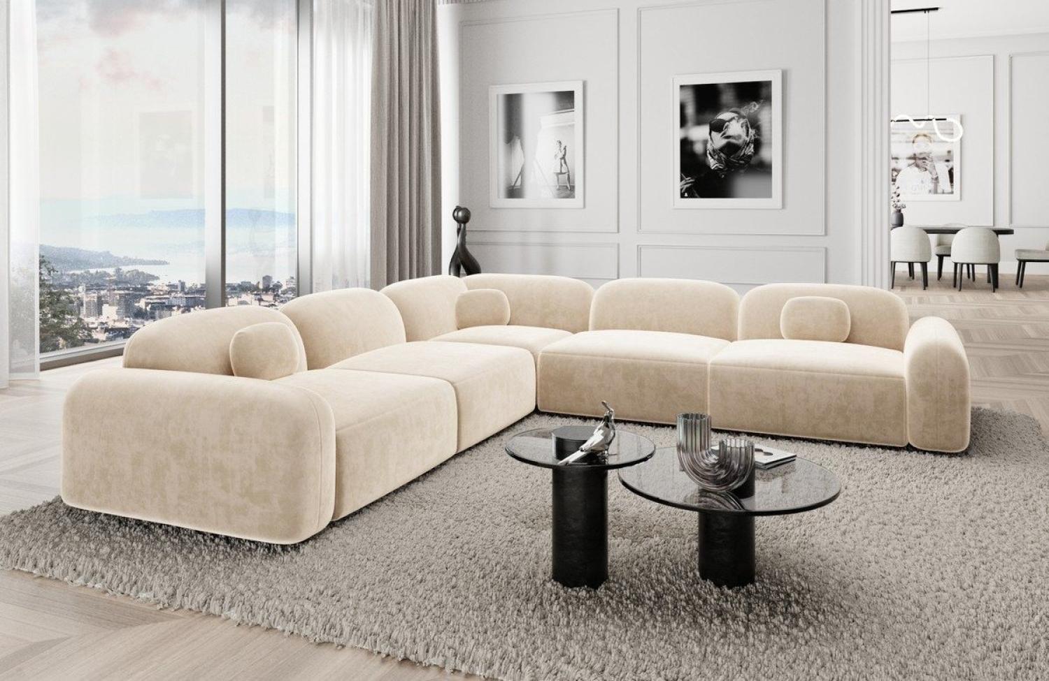 Sofa Dreams Ecksofa Stoff Eckcouch Polstersofa Luxus Eck Couch Barcelona L Form, Loungesofa Bild 1